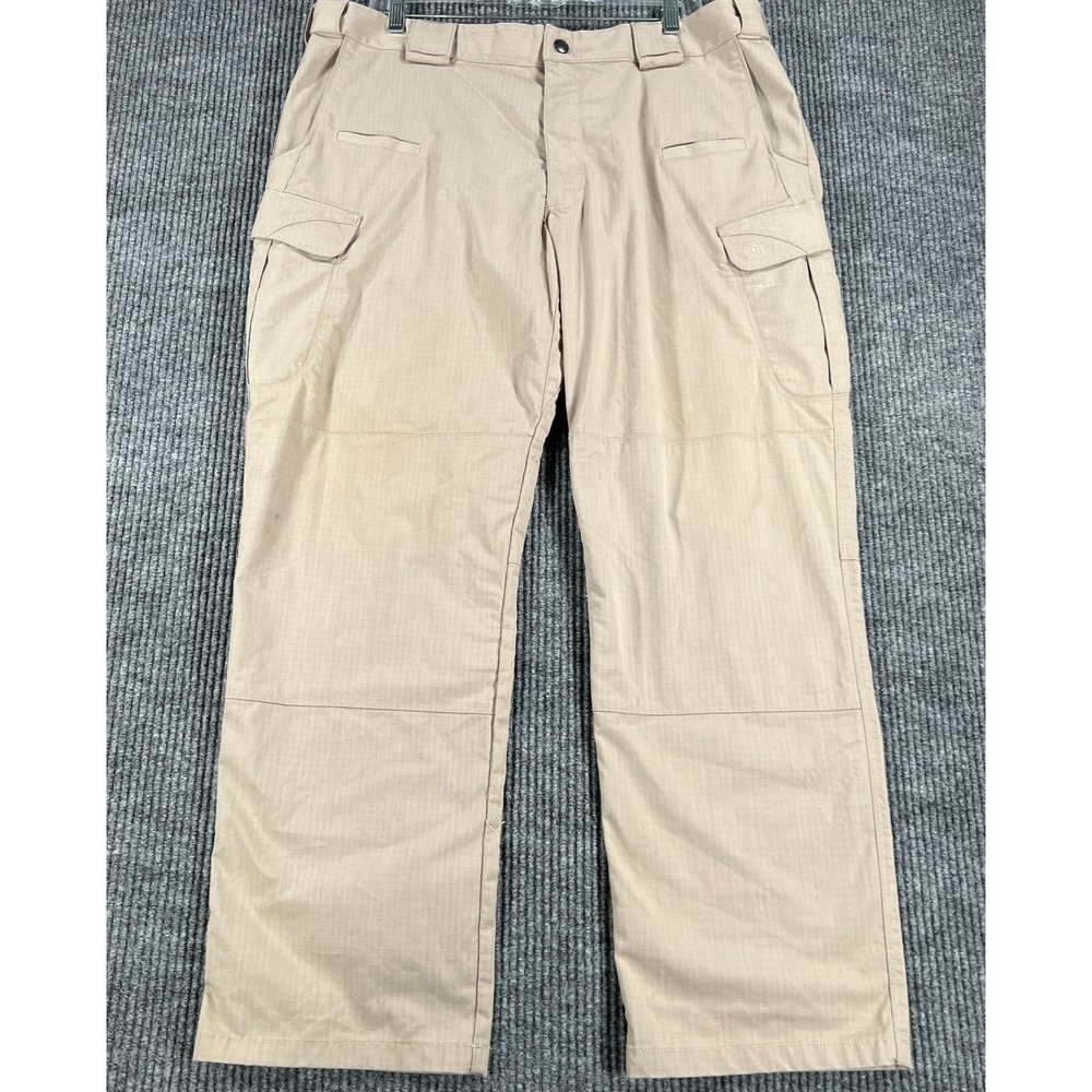 5.11 Tactical Cargo Pants Mens 38x30 Beige Utility Work Canvas Security Military